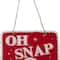 6.25" Gingerbread Man "OH SNAP" Square Christmas Ornament